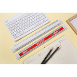 Scale bar with four different proportional scales printed on both sides