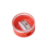 Saide round plastic pencil sharpener, children's logo printable, simple and portable pencil sharpener, pencil sharpener, custom processing