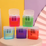 Manufacturer supplies GPPS manual geometric double hole pencil sharpener, student multifunctional pencil sharpener, office to pencil sharpener