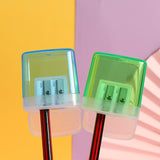 Manufacturer supplies GPPS manual geometric double hole pencil sharpener, student multifunctional pencil sharpener, office to pencil sharpener