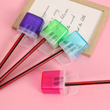 Manufacturer supplies GPPS manual geometric double hole pencil sharpener, student multifunctional pencil sharpener, office to pencil sharpener