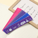 15cm ruler GPPS student stationery drawing ruler plastic ruler with adjustable color scale LOGO