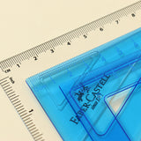 High definition transparent plastic right angle triangle ruler scale LOGO student stationery supplies teaching triangle board teaching aids