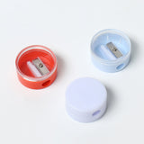 Saide round plastic pencil sharpener, children's logo printable, simple and portable pencil sharpener, pencil sharpener, custom processing