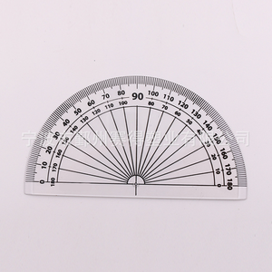 Saide manufacturer's simple PS plastic transparent high-definition protractor student stationery and learning supplies can be sampled for free